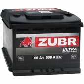 АККУМУЛЯТОР ZUBR ULTRA (60 A/H) 500 A L+