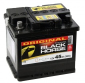 АККУМУЛЯТОР BLACK HORSE (45 A/H) 390 A R+