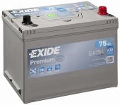 АККУМУЛЯТОР EXIDE PREMIUM EA754 (75 A/H) 630 A R+
