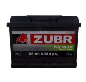 АККУМУЛЯТОР ZUBR PREMIUM (65 A/H) 650 A L+ НИЗКИЙ