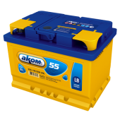 АККУМУЛЯТОР AKOM 6CT-55 ЕВРО НИЗКИЙ (55 A/H) 520 A R+