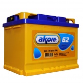 АККУМУЛЯТОР AKOM 6CT-62 ЕВРО (62 A/H) 540 A R+