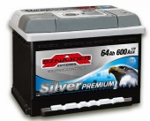 АККУМУЛЯТОР SZNAJDER SILVER PREMIUM (64 A/H) 600 A R+