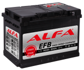 АККУМУЛЯТОР ALFA EFB 80 R (800A, 278*175*190)