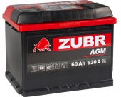 АККУМУЛЯТОР ZUBR AGM (60 A/H) 630 A R+