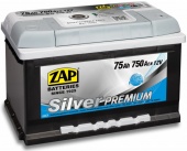 АККУМУЛЯТОР ZAP SILVER PREMIUM 575 45 (75 A/H) 750 A R+